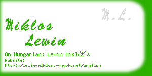 miklos lewin business card